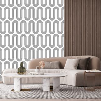 Geometric Boho Abstract  Wallpaper Peel and Stick 10'h x 24''w