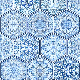 Mandala Boho Chic Style Tile Removable Wallpaper