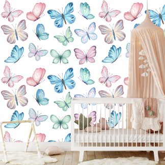 Butterfly Sketch Peel and Stick Wallpaper  RoomMates Decor