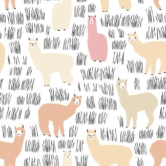 Alpacas Kids Removable Wallpaper