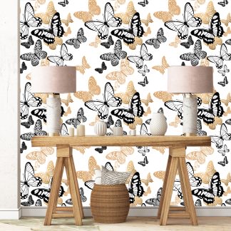 Garden Golden Butterflies