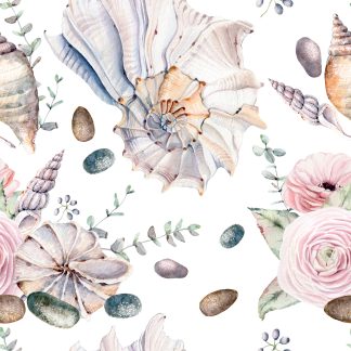 Hawaiian Sea Shells Removable Wallpaper