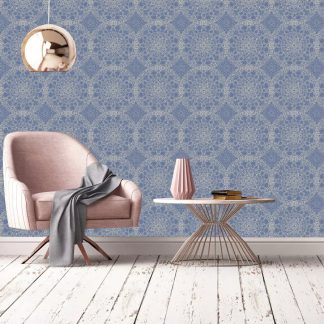 Vintage Floral Ornament Removable Wallpaper, Peel & Stick Home Wall Decor