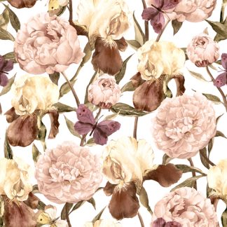 Summer Peonies Floral Removable Wallpaper