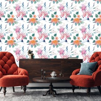 Fartonili Floral Peel and Stick Wallpaper 10'L x 24''W