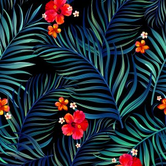 Exotic Tropical Leaves Removable Wallpaper