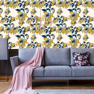 Hartis Yellow Flower Wallpaper