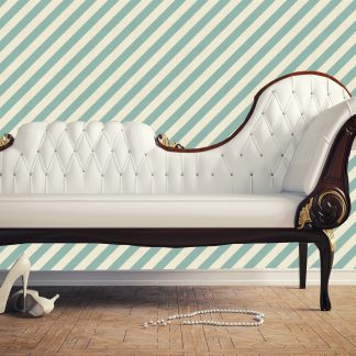 Green stripes Retro Style Removable Wallpaper, Peel & Stick Wall Decor