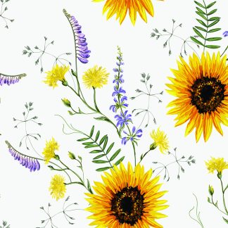 Blue Pine Tree On Cream Background Removable Wallpaper