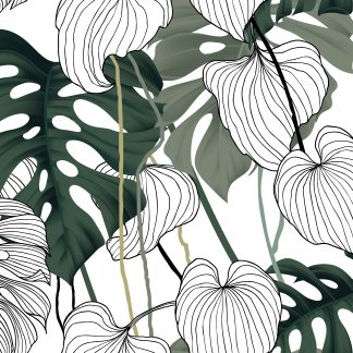 Tropical Leaves Removable wallpaper