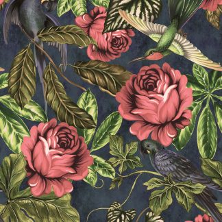 Vintage Floral Pattern Removable Wallpaper