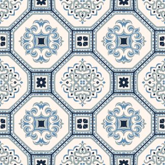 Ceramic Tile Look Removable Wallpaper