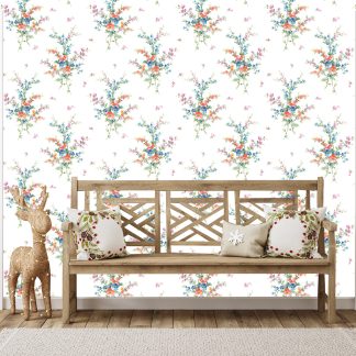 Flory  peel and stick  wallpaper  10'L x 24''W