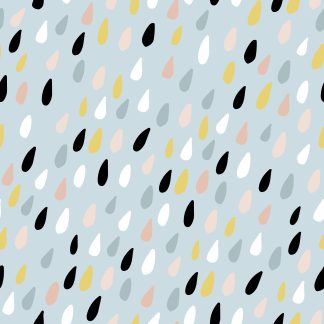 Watercolor Rain Nursery Wall  Decor Removable wallpaper
