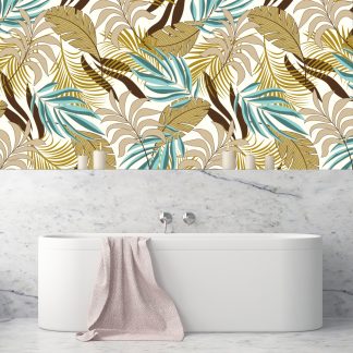 Harvest Tropical Leaves Wallpaper