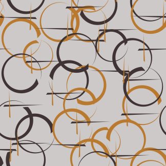 Modernist Circles and Strips Peel and Stick Wallpaper