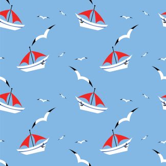 Sea and Seagull Kids Removable Wallpaper