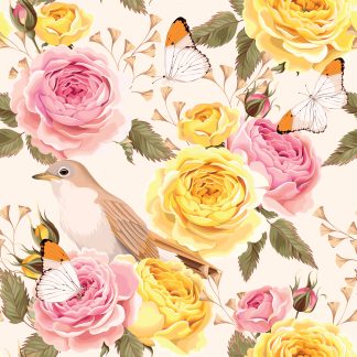 Summer Peonies Removable Wallpaper