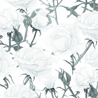 Heaven White Roses Removable Wallpaper