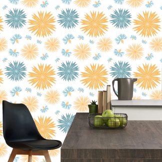 Sunrise Floral Petals Wallpaper Peel and Stick 10'h x24''w