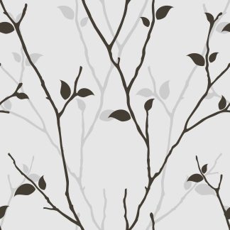 Tree Leaves Silhouette Peel and Stick Wallpaper