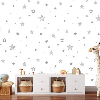 Baby Room stars  Wallpaper Peel and Stick 10'h x 24''w