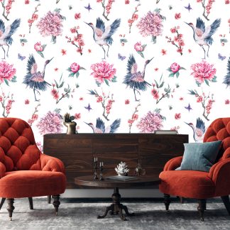 Stark Birds 10' L x 24" W Peel and Stick Wallpaper Roll