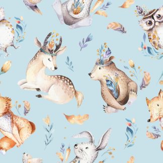Cute Nursery Animals Removable Wallpaper