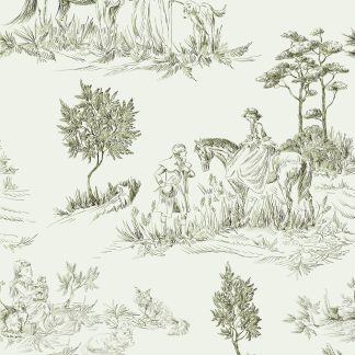 Toile De Jouy  Stile Peel and Stick Wallpaper