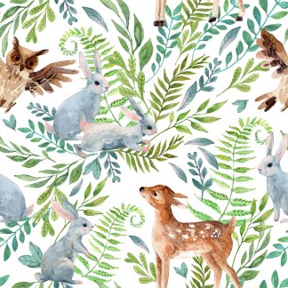 Cutes Watercolor Animals Peel and Stick Wallpaper
