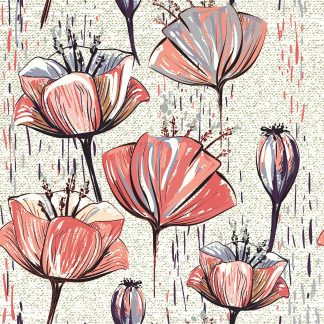 Cream Tulips Removable Wallpaper