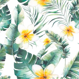 Gardenia Summer Floral Removable Wallpaper 10'L x 24''W