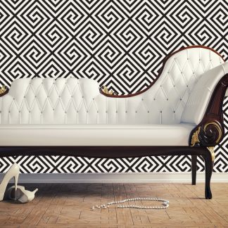 Black&white Modern Geometrical Removable wallpaper, Peel & Stick Wall Decor
