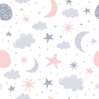 Baby Clouds and Stars Nursery Wall Decor
