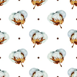 Darness Cotton Flowers Removable Wallpaper