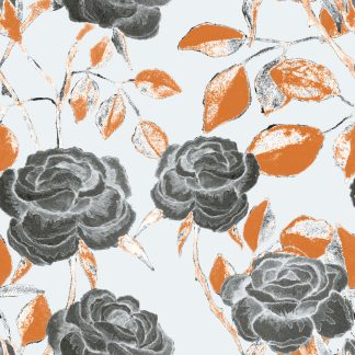 Tangerine Peonies Removable Wallpaper