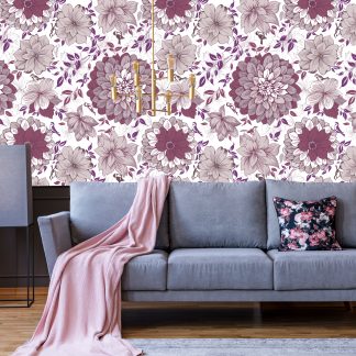 Gardenia Floral Wallpaper