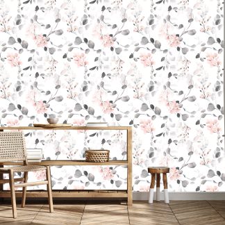 Eucalyptus leaves Peel and Stick Wallpaper 10'L x 24''W