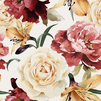 Harvis Peonies  Floral Removable wallpaper