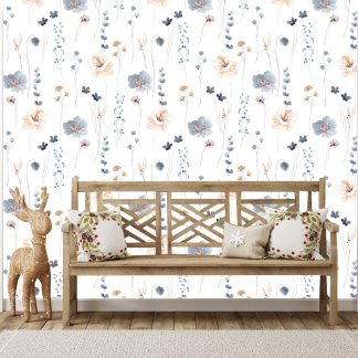 Beluro  Popy Peel and stick Wallpaper 10'L x 24''W