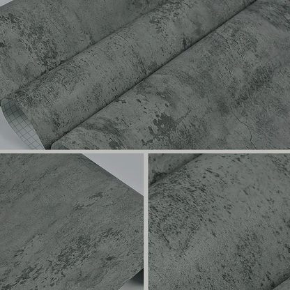 Dark Gray Cement Peel and Stick Wallpaper